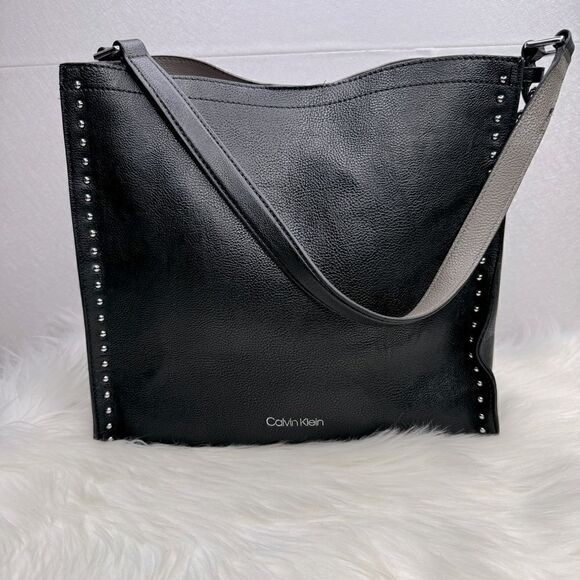 Calvin Klein Studded Leather Tote - Picture 1 of 9